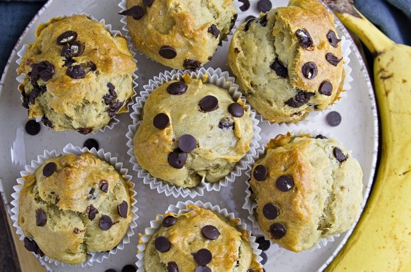 Vegane Banane-Erdnuss-Muffins ohne Zucker