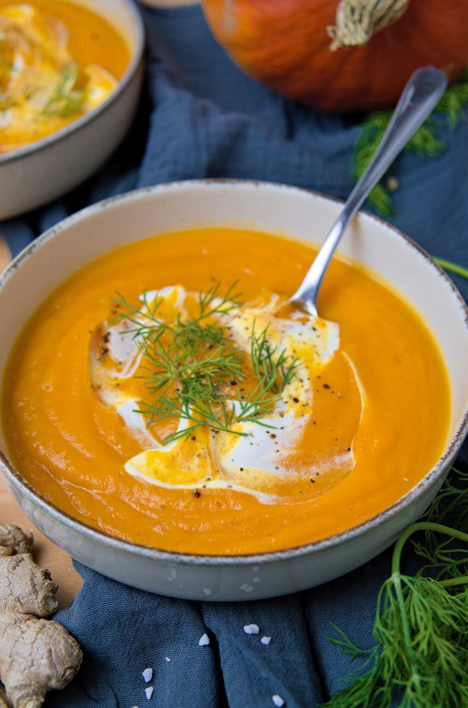 Kürbis-Karotten-Ingwer Suppe