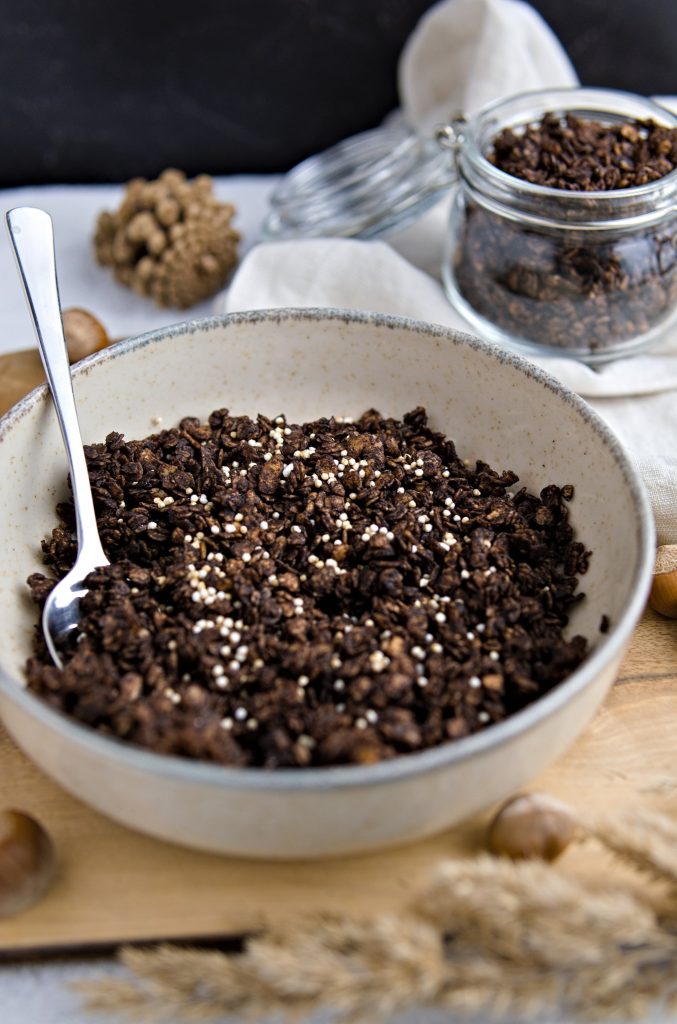 Selbstgemachtes Schoko Granola